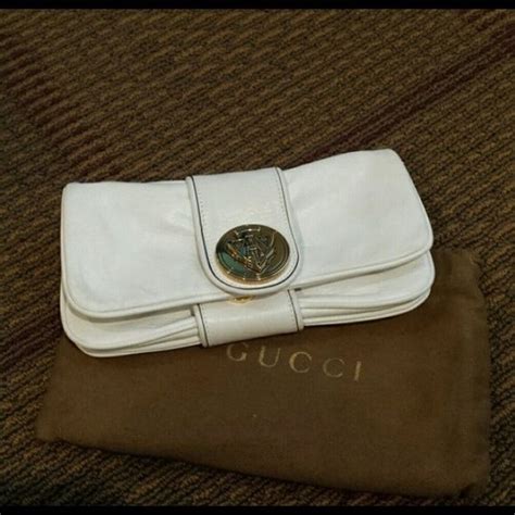 gucci white envelope clutch|Gucci hysteria clutch.